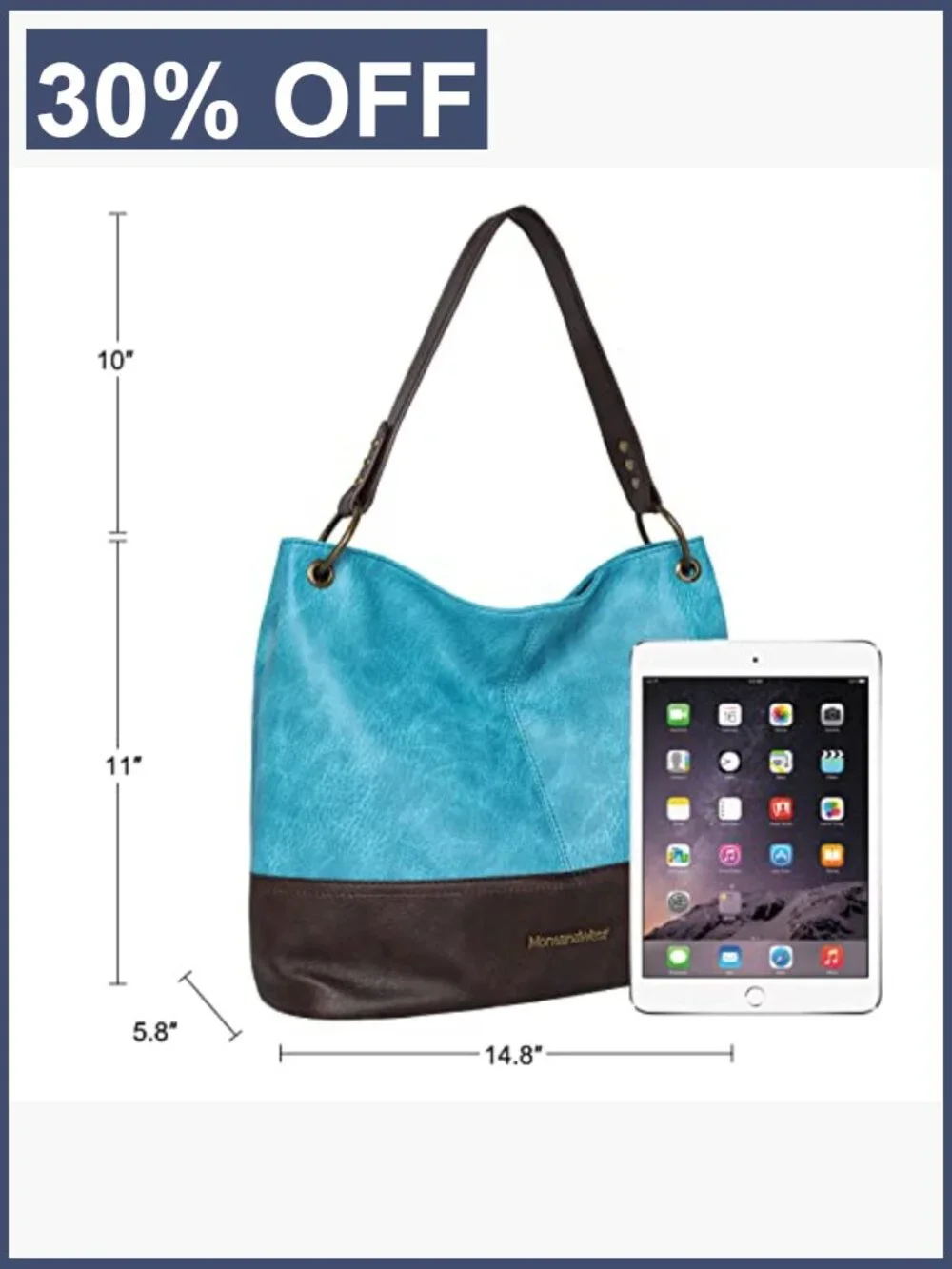Slouchy Hobo Bag Women Shoulder Tote Vegan Leather Zip Top Purse Large